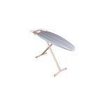 Table � repasser avec pieds blanc et housse coton bleu et blanc l. 124 x l. 40 x h. max 94 cm, kitchen ...