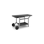 Table roulante en acier noire et grise pour plancha forge adour Table roulante en acier noire et grise pour plancha forge adour