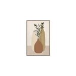 Tableau sur toile pots ethniques ocre l. 60 x h. 90 cm dada art