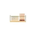 Tablette murale effet bois et métal doré l. 30 x h. 12 cm ariane Tablette murale effet bois et métal doré l. 30 x h. 12 cm ariane