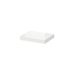 Tablette murale avec fixation invisible goodhome cusko blanc brillant 30 cm