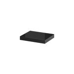 Tablette murale avec fixation invisible goodhome cusko noir brillant 30 cm