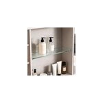 Tablette en verre amovible pour armoire de salle de bains l. 40 cm goodhome imandra