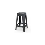 Tabouret de bar keter lucca noir l. 38. 4 x h. 65 cm x p. 38. 4