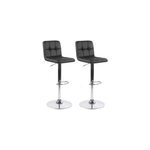 Lot de 2 tabourets de bar noir box & beyond alama