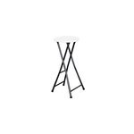 Tabouret de jardin pliant plastique blanc oviala h. 70 cm