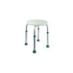 Tabouret de salle de bains réglable en alu et pe blanc, adapté aux pmr, godonnier Tabouret de salle de bains réglable en alu et pe blanc, adapté aux pmr, godonnier