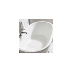 Tapis antid�rapant carr� pour baignoire et douche goodhome koros coloris blanc en pvc l. 53 x l. 53 cm ...