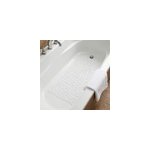 Tapis antid�rapant rectangulaire baignoire et douche goodhome koros coloris blanc en pvc l. 70 x l. 33 ...