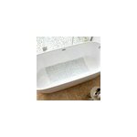 Tapis antid�rapant rectangulaire baignoire et douche goodhome koros coloris transparent en pvc l. 70 ...