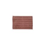 Tapis de salle de bains l. 70 x l. 50 cm levasseur gamme stripy coloris terracotta Tapis de salle de bains l. 70 x l. 50 cm levasseur gamme stripy coloris terracotta