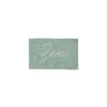 Tapis de bain 50x80 cm en coton, coloris vert d'eau, zen
