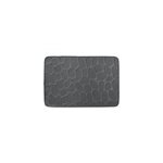 Tapis de bain galet antid�rapant rectangulaire gris anthracite l. 60 x l. 40 cm pebble