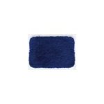 Tapis de bain en microfibre antid�rapant rectangulaire bleu fonc� l. 90 x l. 60 cm highland