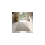 Tapis de bain rectangulaire goodhome elland coloris galet en coton et polyester l. 120 x l. 70 cm