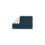 Tapis de bain rectangulaire en polyester bleu marine polyn�sie 50 x 80 cm levasseur