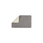 Tapis de bain rectangulaire en polyester gris polyn�sie 50 x 80 cm levasseur