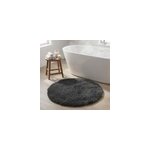 Tapis de bain sedna gris anthracite rond �70 cm