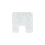 Tapis contour wc en microfibre antid�rapant carr� blanc l. 55 x l. 55 cm highland