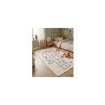 Tapis enfant rectangulaire marelle beige 150 x 80 cm atmosphera for kids