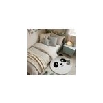 Tapis enfant rond panda noir et blanc �. 100 cm atmosphera for kids