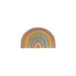 Tapis d'entrée demi - lune fibre de coco arc - en - ciel multicouleurs l. 75 x l. 45 ornami Tapis d'entrée demi - lune fibre de coco arc - en - ciel multicouleurs l. 75 x l. 45 ornami