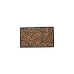 Tapis d'entr�e grattoir en caoutchouc feuillage noir et �cru l. 75 x l. 45cm