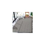 Tapis d'ext�rieur tiss� imprim� losanges noir l. 170 x l. 120cm dylrev