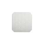 Tapis de fond de douche antidrapant 53x53 cm, caoutchouc naturel blanc, ruby spirella
