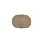 Tapis jute et coton ovale naturel l. 170 x l. 120 cm