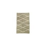 Tapis rectangle balte 100% coton kaki l. 100 x l. 150 cm