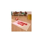 Tapis taxi brousse - buenos dias - cr�me et rose en coton tuft�