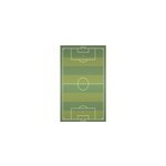 Tapis vinyle motif terrain de football coloris vert l. 83x l. 49, 5 cm x ep. 2 mm