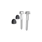 Tirefond �10 x 80 mm prestio pour sol bois avec capuchon anthracite kordo, lot de 2