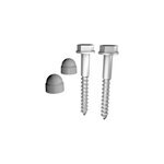 Tirefond �10 x 80 mm prestio pour sol bois avec capuchon gris kordo, lot de 2