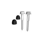 Tirefond �10 x 80 mm prestio pour sol bois avec capuchon noir kordo, lot de 2