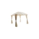 Tonnelle autoportante acier et toit polyester hesp�ride sawara �cru 3 x 3 m