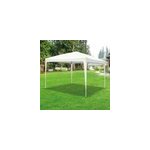 Tonnelle autoportante toit polyester blanche 3 x 3 m