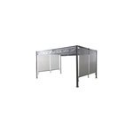 Tonnelle autoportante moses 3x4m avec stores enroulables lat�raux