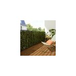 Treillis osier avec feuilles artificielles l. 2 x l. 1 m