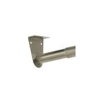 Tringle de penderie tlescopique aluminium chrom 2, 5 cm de 40  70 cm avec support