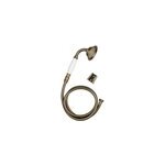 Trio douchette + flexible + support vieux bronze edouard rousseau retro