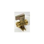 Vanne d'arrt 1 / 4 de tour pour butane / propane entre et sortie m20x150