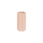 Vase cramique forme fleur rose nude h. 28cm atmosphera