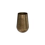 Vase en m�tal oasis l. 15 x h. 23 cm dor� brillant atmosphera
