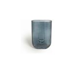 Vase verre ullu effet stri bleu gris 12, 9 x h. 18, 6cm jby creation