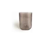 Vase verre ullu effet stri� marron taupe �16, 7 x h. 23, 4cm jby creation