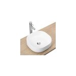 Vasque � poser carr�e c�ramique blanc �37 x h. 13 cm homesight loomy