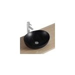 Vasque  poser carre cramique imitation marbre noir bloom