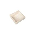Vasque  poser carre en travertin l. 45xh. 12xp. 45 cm, casa lina ninon